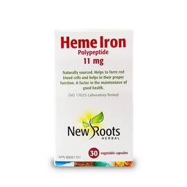 Heme Iron (Fier Heme) 30 capsule New Roots - - Roveli