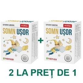 Somn Usor 30 capsule 1+1 Gratis Parapharm - - Roveli