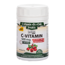 VITAMINA C 500 MG + D3 + ZINC + EXTRACT DE MACESE RETARD 100 TAB JUTAVIT - - Roveli