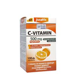 VITAMINA C 500 MG + D3 SI EXTRACT DE MACESE TAB MASTICABILE 100 BUC JUTAVIT - - Roveli