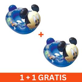 Colac gonflabil tip barcuta cu Mickey Mouse, vinil, 1+1 gratis - - Roveli