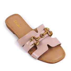 ​Papuci de dama , usori si comozi , cu detaliu auriu  G-56-PINK, Culoare (12): Auriu, Roz, Marime (12): 38** - - Roveli