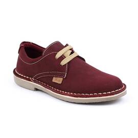 Pantofi unisex , pentru copii , din piele naturala , nubuck 853-BORDO, Culoare (12): Bordo, Marime (12): 32 - - Roveli