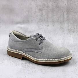 ​Pantofi unisex , pentru copii , din piele naturala 853-GRI, Culoare (12): Gri, Marime (12): 33 - - Roveli