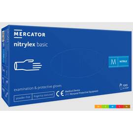 Manusi de examinare si protectie din nitril Nitrylex basic dark blue a100, Marime (288): XL - - Roveli