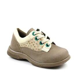 Pantofi casual, de copii , din piele naturala intoarsa 2635-BEJ/BEJ, Culoare (12): Bej, Marime (12): 24 - - Roveli