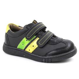 Pantofi sport , pentru copii , din piele naturala , cu talapa cusuta 3229-NEGRU, Culoare (12): Galben, Marime (12): 28 - - Roveli