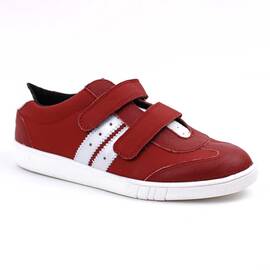 Pantofi casual ,unisex , pentru copii , din piele naturala 3229-ROSU/ALB, Culoare (12): Alb, Rosu, Marime (12): 30 - - Roveli