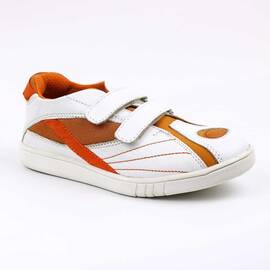 Pantofi casual ,unisex , pentru copii , din piele naturala 3229-MULTICOLOR, Culoare (12): Portocaliu, Marime (12): 34 - - Roveli