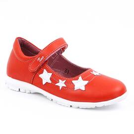 Pantofi usori , de copii , decorati cu stelute , cu talpa din cauciuc   3222-ROSU, Culoare (12): Rosu, Marime (12): 35 - - Roveli