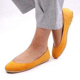 ​Balerini usori si comozi , de dama , din piele naturala 3219-GALBEN, Culoare (12): Galben, Marime (12): 39 - - Roveli