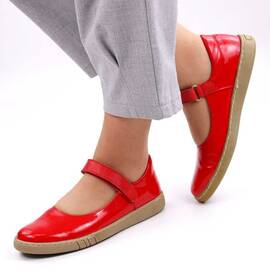 Pantofi usori si comozi , din piele naturala , cu talpa groasa 3199-ROSU, Culoare (12): Rosu, Marime (12): 39** - - Roveli