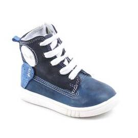 Ghete inalte pentru copii , PRIMII PASI ,  din piele naturala 3144-BLEU/BLEU, Culoare (12): Bleu, Bleumarin, Marime (12): 21 - - Roveli