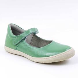 Balerini usori , pentru copii , din piele naturala lacuita , cu talpa alba 1796-TURCOAZ3, Culoare (12): Verde, Marime (12): 34 - - Roveli