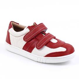 Pantofi sport , pentru copii , din piele naturala , cu talpa cusuta 1839-ROSU/ALB, Culoare (12): Alb, Rosu, Marime (12): 32 - - Roveli