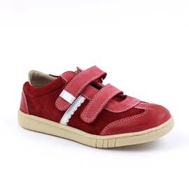Pantofi sport , pentru copii , din piele naturala , cu talpa cusuta 1839-BORDO/BORDO, Culoare (12): Bordo, Marime (12): 35 - - Roveli