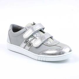 Pantofi sport , pentru copii , din piele naturala , cu talpa cusuta 3229-ALB/ARGINTIU, Culoare (12): Argintiu, Alb, Marime (12): 30 - - Roveli