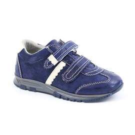 Pantofi sport , pentru copii , din piele naturala , cu talpa cusuta 1839-BLEUMARIN/ALB, Culoare (12): Bleumarin, Marime (12): 33 - - Roveli
