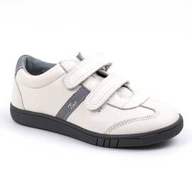 Pantofi casual ,unisex , pentru copii , din piele naturala 3229-ALB, Culoare (12): Gri, Marime (12): 32 - - Roveli