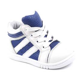 Ghete sport pentru copii , PRIMII PASI , din piele naturala 3234-ALB/BLEUMARIN, Culoare (12): Alb, Bleumarin, Marime (12): 22 - - Roveli