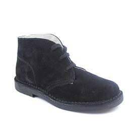 Ghete usoare , pentru copii , din piele naturala , cu talpa cusuta 445-NEGRU/VELUR, Culoare (12): Negru, Marime (12): 33 - - Roveli