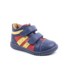 Ghete sport pentru copii , din piele naturala 3237-BLEUMARIN/ROSU, Culoare (12): Rosu, Galben, Bleumarin, Marime (12): 26 - - Roveli