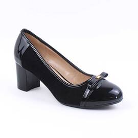 ​Pantofi eleganti , stil office , cu varf si toc , lacuite C-95A-BLACK, Culoare (12): Negru, Marime (12): 38 - - Roveli