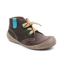 Ghete usoare " BAREFOOT " , pentru copii , din piele naturala 3236-MARO, Culoare (12): Maro, Marime (12): 34 - - Roveli