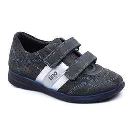 Adidasi comozi pentru copii , din piele naturala,  gama OUTLET -1716-BLEUMARIN, Culoare (12): Argintiu, Bleumarin, Marime (12): 30 - - Roveli