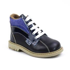 Ghete usoare , pentru copii , din piele naturala , captusite  2876-BLEUMARIN4, Culoare (12): Albastru, Bleumarin, Marime (12): 27 - - Roveli