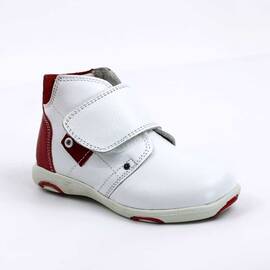 Ghete usoare ​pentru copii , din piele naturala 3078-ALB/ROSU, Culoare (12): Alb, Rosu, Marime (12): 28 - - Roveli