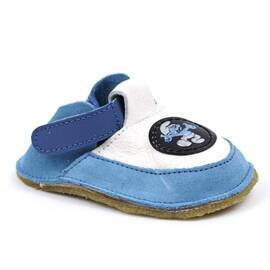 Botosei din piele naturala , pentru bebelusi 3268-BLEU/BLEU, Culoare (12): Alb, Bleu, Marime (12): 21 - - Roveli