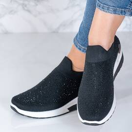 Adidasi dama din material textil Negri Ireri, Culoare (12): Negru, Marime (12): 38 - - Roveli