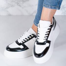 Adidasi dama din piele ecologica Negri Zetta, Culoare (12): Negru, Marime (12): 41 - - Roveli