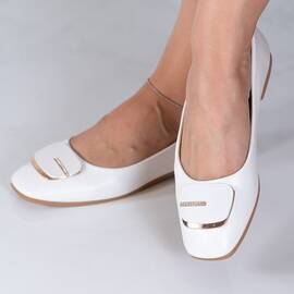 Balerini dama din piele ecologica Albi Aiana, Culoare (12): Alb, Marime (12): 36 - - Roveli