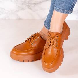 Pantofi dama casual din piele ecologica Maro Aleha, Culoare (12): Maro, Marime (12): 41 - - Roveli