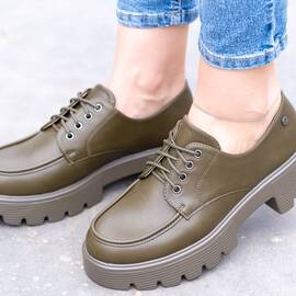 Pantofi dama casual din piele ecologica Verzi Aleha, Culoare (12): Verde, Marime (12): 38 - - Roveli