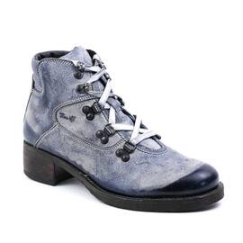 Ghete captusite , de dama , din piele naturala , cu toc mic 2121-BLU/JEANS, Culoare (12): Bleu, Bleumarin, Marime (12): 41** - - Roveli