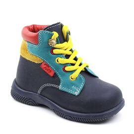 Ghete  de copii, din piele naturala PRIMII PASI 1857-BLEUMARIN/ROSU, Culoare (12): Galben, Bleu, Bleumarin, Marime (12): 20 - - Roveli