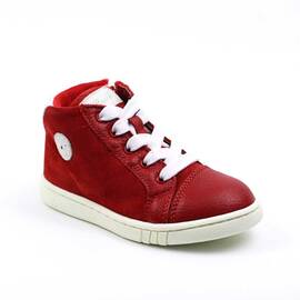 Ghete sport pentru copii , captusite , din piele naturala 3197-ROSU1, Culoare (12): Alb, Rosu, Marime (12): 29 - - Roveli