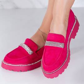 Pantofi dama casual din piele ecologica intoarsa Fucsia Markia, Culoare (12): Fucsia, Marime (12): 36 - - Roveli