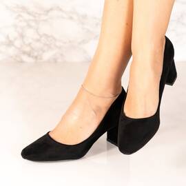 Pantofi dama din piele ecologica intoarsa Negri Irisa, Culoare (12): Negru, Marime (12): 37 - - Roveli