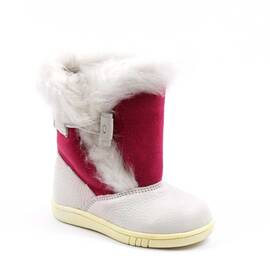 Cizme imblanite pentru copii , din piele naturala  3142-FUCSIA/ALB, Culoare (12): Alb, Fucsia, Marime (12): 24 - - Roveli