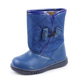 Cizme captusite pentru copii , din piele naturala  3142-ALBASTRU/MAT, Culoare (12): Albastru, Marime (12): 25 - - Roveli