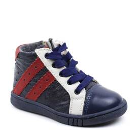 Ghete sport pentru copii , captusite , din piele naturala 3197-BLEUMARIN/ALB/ROSU, Culoare (12): Bleumarin, Marime (12): 29 - - Roveli