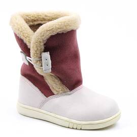Cizme imblanite , pentru copii , din piele naturala 3142-ROZ/ALB, Culoare (12): Alb, Roz, Marime (12): 24 - - Roveli