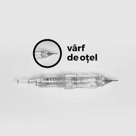 Ac Micropigmentare, BioMaser, 1R, 0.20mm, Varf Otel pentru precizie maxima - - Roveli