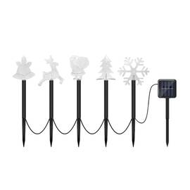 Lampi solare tip tarus pentru decoratiuni de Craciun, clopotel, ren, mos craciun, brad de craciun, fulg de nea : Tip lumina - Calda, Tip lumina (tm): Calda - - Roveli