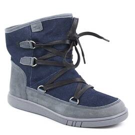 ​Ghete imblanite de dama , din piele naturala , cu sireturi  4043-BLEUMARIN, Culoare (12): Bleumarin, Marime (12): 37 - - Roveli