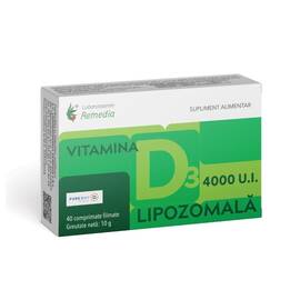 Vitamina D3 4000 UI Lipozomala 40 comprimate Laboratoarele Remedia - - Roveli